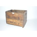A wooden advertising crate for Tollemache's Brewer