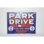 A double sided "Park Drive" enamel advertising sign, 12i