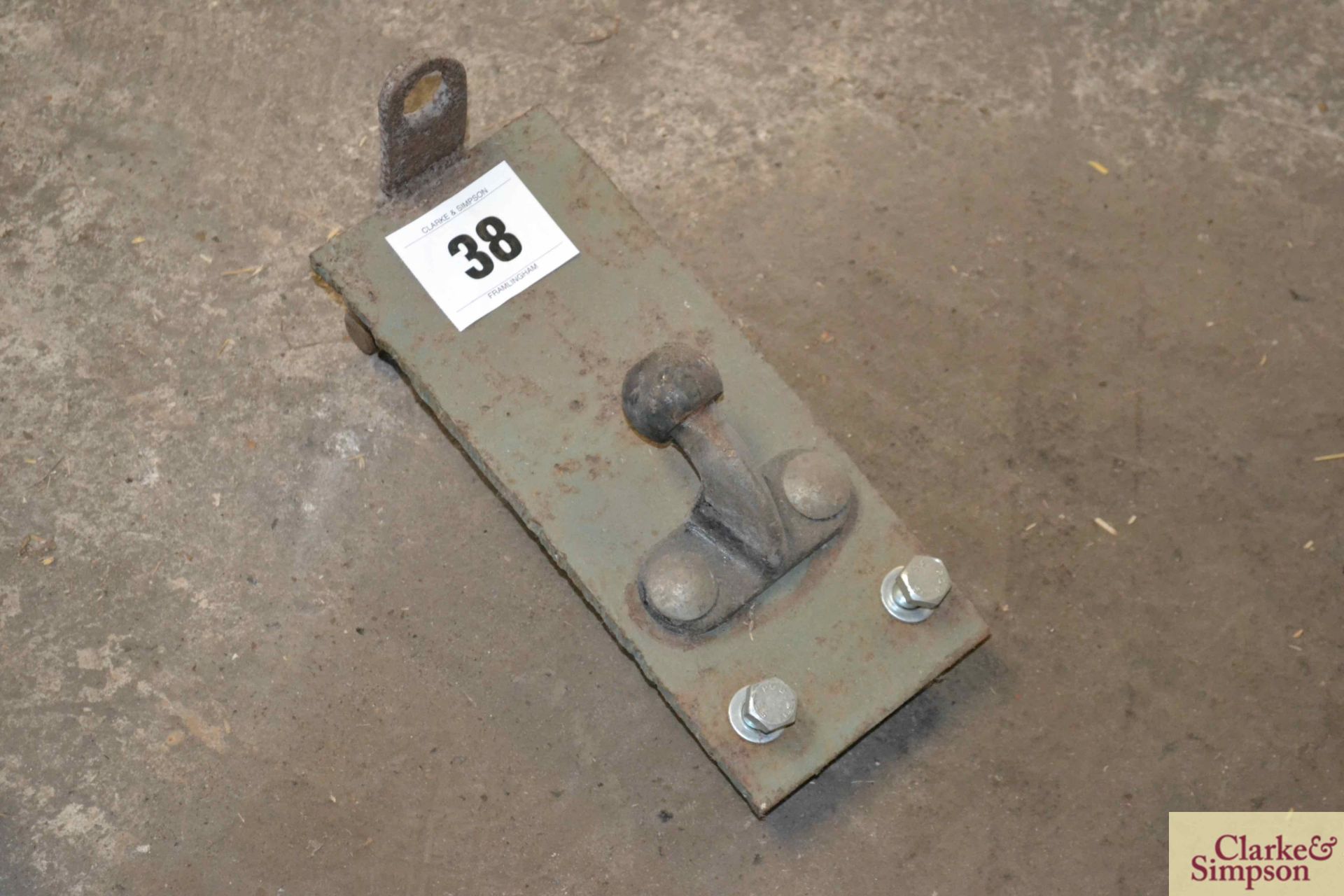 Ball hitch for tractor.