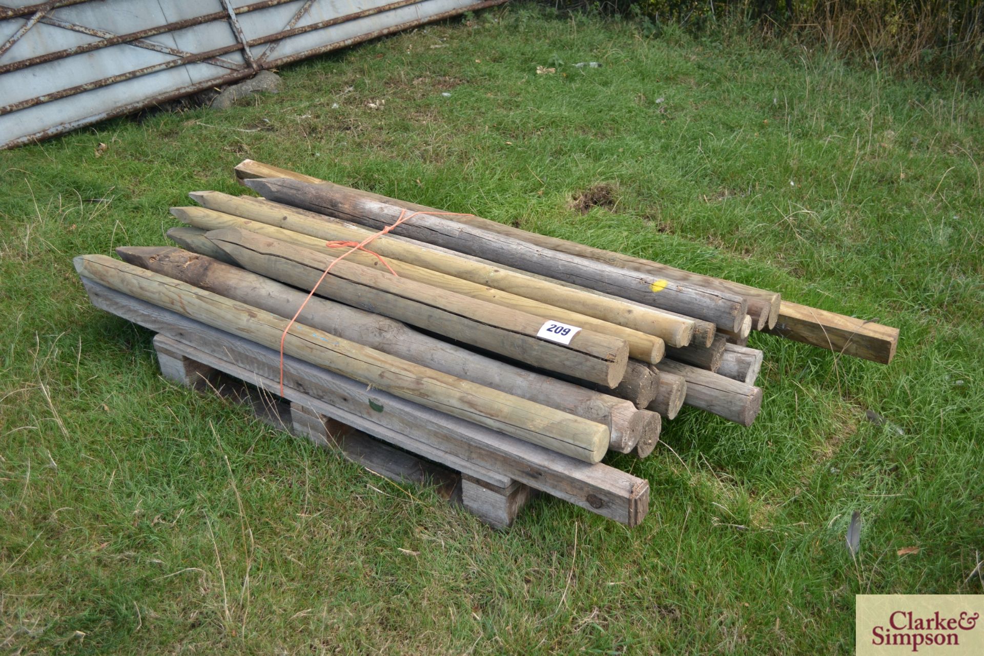 Various used fence posts.