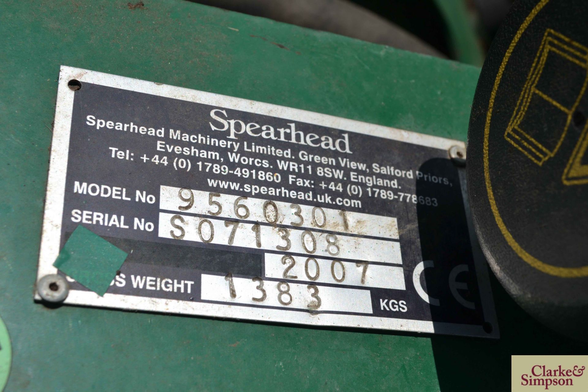 Spearhead XL605 linkage mounted hedge cutter. 2007. Model number 9560301. Serial number S071308. - Image 16 of 17