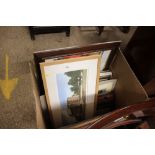 A box of pictures and prints