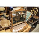 A 19th Century mahogany and brass inlaid swing fra