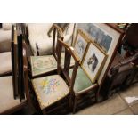 Four various Edwardian mahogany chairs