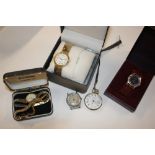 Four various lady's wrist watches