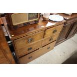 An early 20th Century mahogany chest fitted two sh