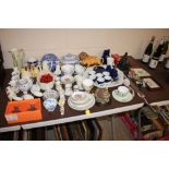 A large quantity of various ceramics to include t