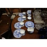 A Noritake blue and white teaset