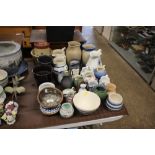 A quantity of various decorative jugs; a Fortnum &
