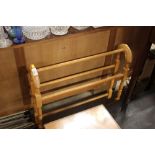 A modern beech towel rail