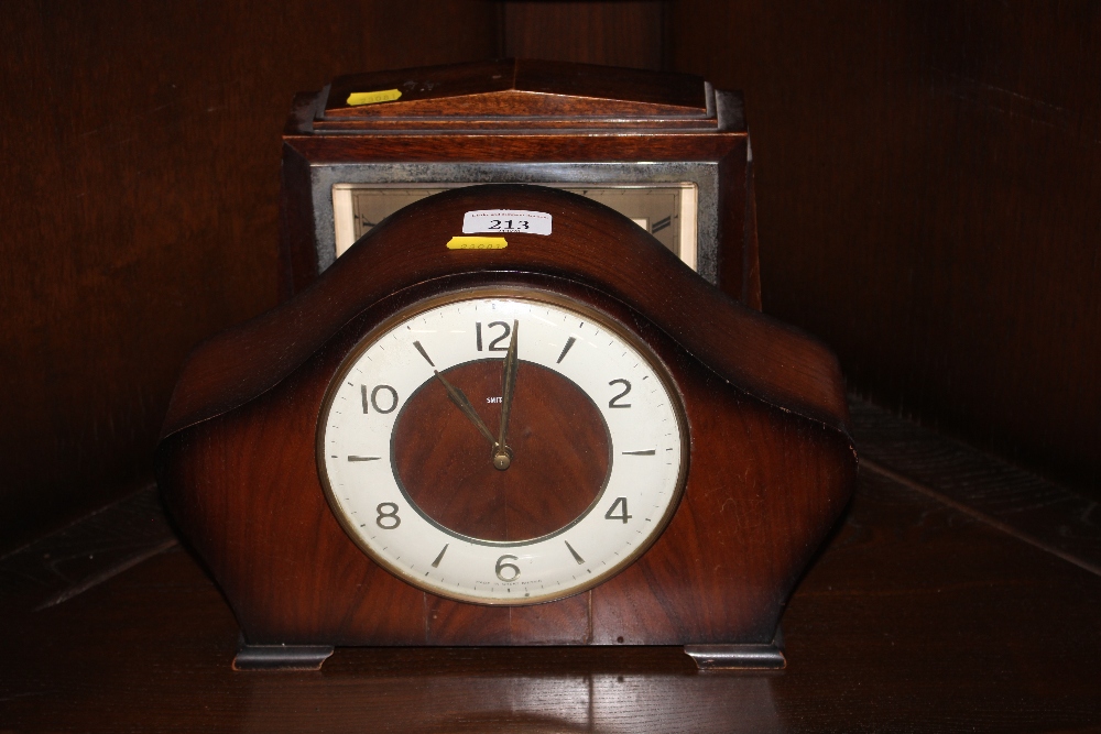Two Smiths mantel clocks