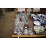 A quantity of decorative glass vases, jugs etc.