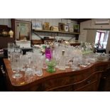 A large quantity of various glassware