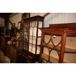 An Edwardian mahogany and glazed display cabinet o