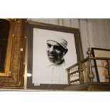 A framed and glazed photograph depicting a Dubai g