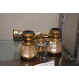 A pair of mother of pearl opera glasses