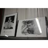 Two black and white photographic prints depicting