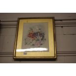 A gilt framed watercolour still life study depicti