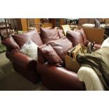 Two Collins & Hayes leather sofas