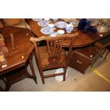 A 19th Century country elm seated dining chair