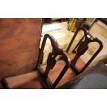 Five mahogany Queen Anne style dining chairs to inc