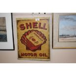 A Shell Motor Oil advertising sign