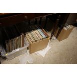 Three boxes of 12 inch vinyl records