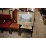 A Chippendale style mahogany dining chair and an o