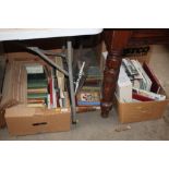 Two boxes and a quantity of loose books