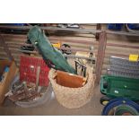 A log basket and contents