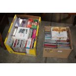 Two boxes of various CD's