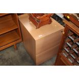 A beech effect, two drawer filing chest