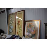 Three oriental framed prints