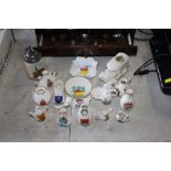 A quantity of crested china etc.