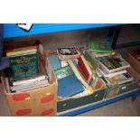 Three boxes of various books