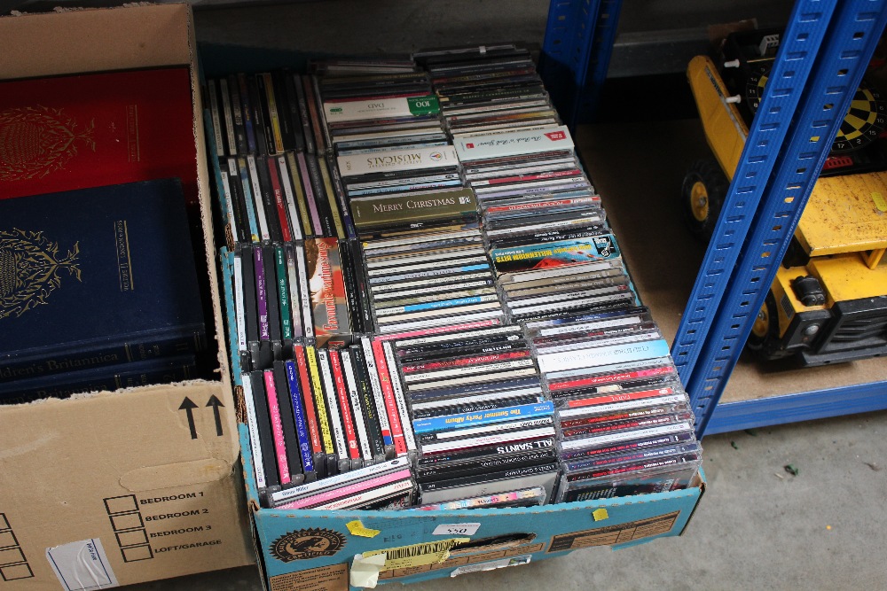 A box of CDs