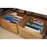 Two boxes of various books