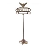 A metalware shop display stand, for Morley Stockings, 76cm high