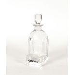 An Orrefors glass decanter and paper-weight