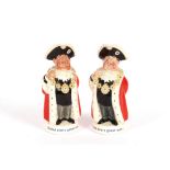 A pair of Beswick Guinness water jugs in the form