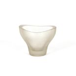 A Swedish design frosted glass vase of tapering ov