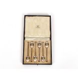 A set of six silver seal end teaspoons, by Mappin