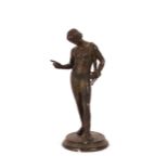 An Antique bronze classical figure of Narcissus, r