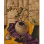 Ellen Lang, 20th Century, still life study with p