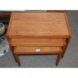 A nest of three teak G plan design coffee tables