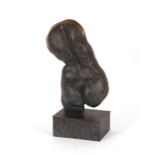 A bronze abstract nude profile, 38cm high