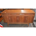 A teak G plan design sideboard, fitted four drawer