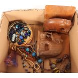 A quantity of various costume jewellery and beads;