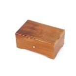 A Thorens walnut cased Swiss music box, playing fo