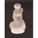 A Lalique glass figure depicting Leda and the swan
